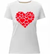 Женская премиум футболка Heart with heart Белый фото