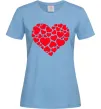 Женская футболка Heart with heart Голубой Женская футболка Heart with heart Голубой фото