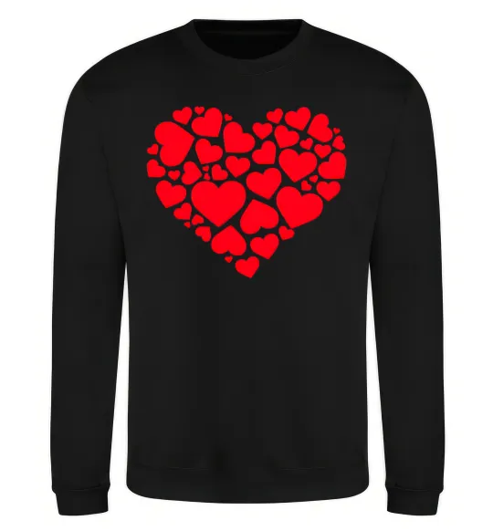 Світшот Heart with heart Чорний фото