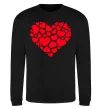 Світшот Heart with heart Чорний фото