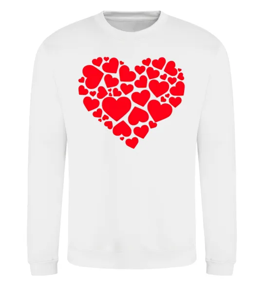 Світшот Heart with heart Білий фото