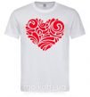 Чоловіча футболка Сердце в узорах Білий фото
