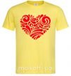 Мужская футболка Сердце в узорах Лимонный фото
