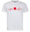 Чоловіча футболка Сердце пульс Білий фото
