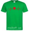Мужская футболка Сердце пульс Зеленый фото