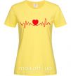 Жіноча футболка Сердце пульс Лимонний фото