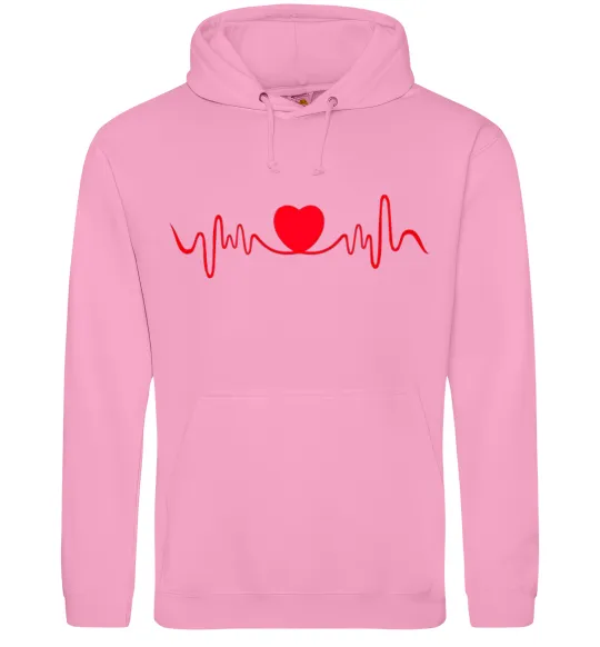 Жіноча толстовка (худі) Сердце пульс Рожевий фото