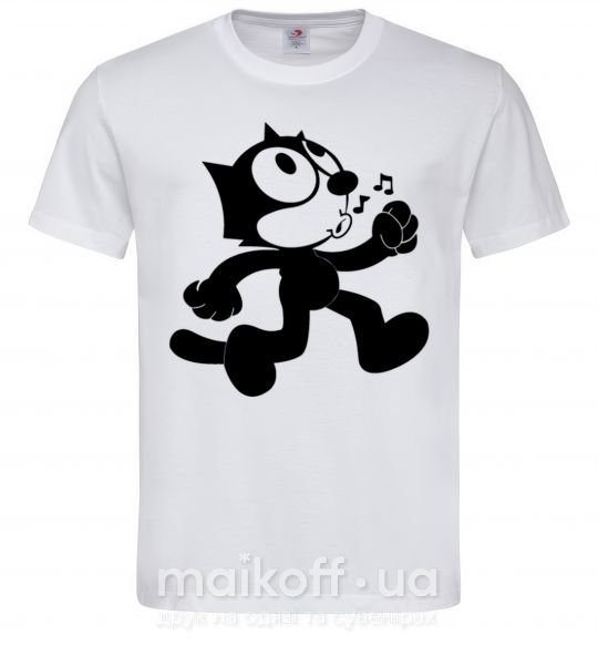 Мужская футболка Felix Cat Белый фото