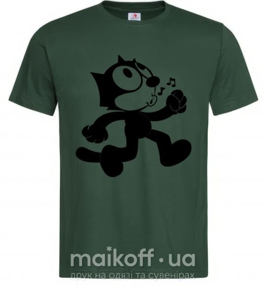 Мужская футболка Felix Cat Темно-зеленый фото