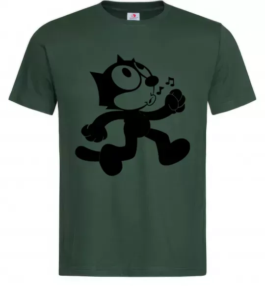 Чоловіча футболка Felix Cat Темно-зелений фото