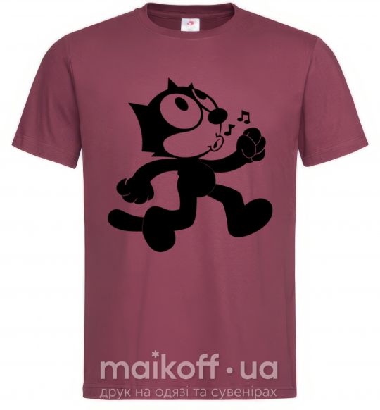 Мужская футболка Felix Cat Бордовый фото
