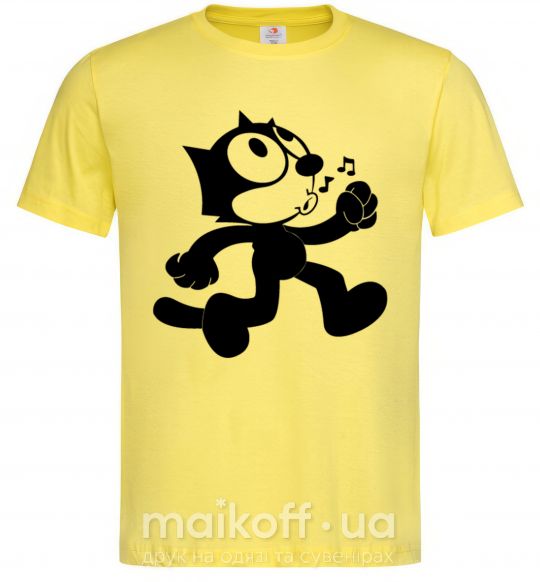 Мужская футболка Felix Cat Лимонный фото