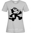 Жіноча футболка Felix Cat Сірий фото
