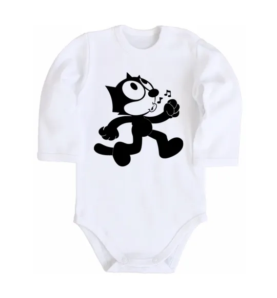 Дитячий бодік Felix Cat Білий фото