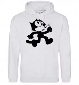 Женская толстовка (худи) Felix Cat Серый меланж фото