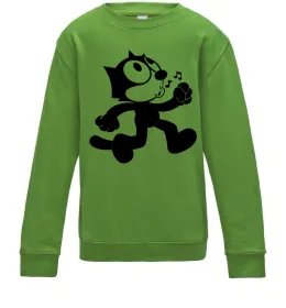 Детский Свитшот Felix Cat Лаймовый фото