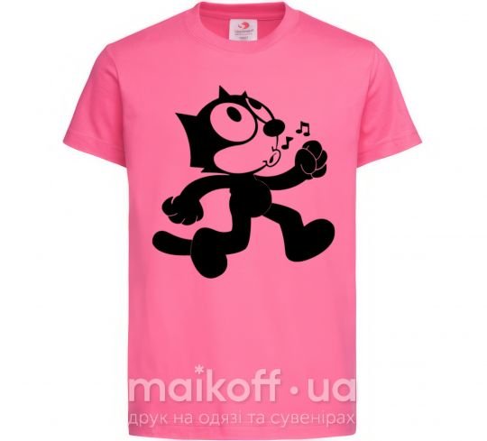 Детская футболка Felix Cat Ярко-розовый фото