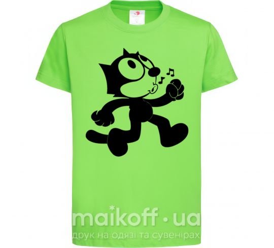 Детская футболка Felix Cat Лаймовый фото
