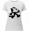 Женская премиум футболка Felix Cat Белый фото