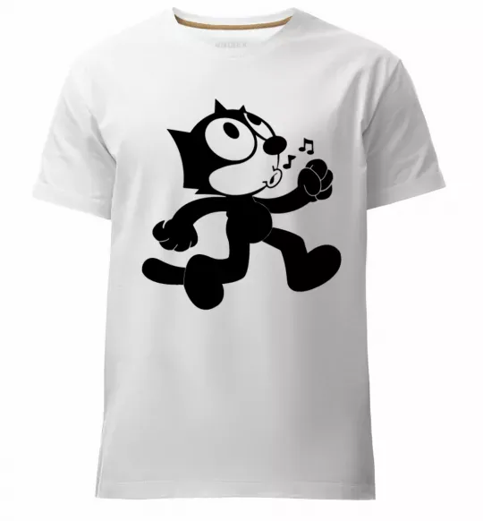 Чоловіча преміум футболка Felix Cat Білий фото