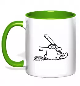 Чашка с цветной ручкой Cat mum Simon cat Нежно розовый фото