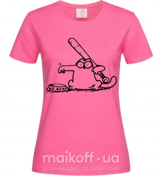 Жіноча футболка Need some food Яскраво-рожевий фото