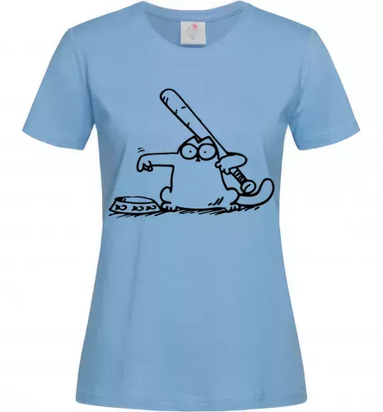 Жіноча футболка Need some food Блакитний фото