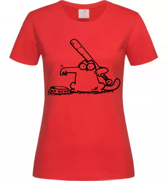 Жіноча футболка Need some food Червоний фото