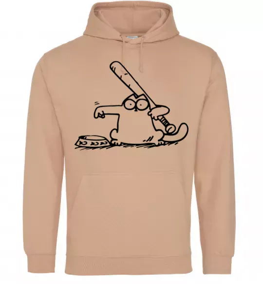 Мужская толстовка (худи) Need some food Песочный фото