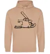 Мужская толстовка (худи) Need some food Песочный фото