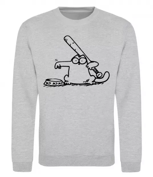 Світшот Need some food Сірий меланж фото