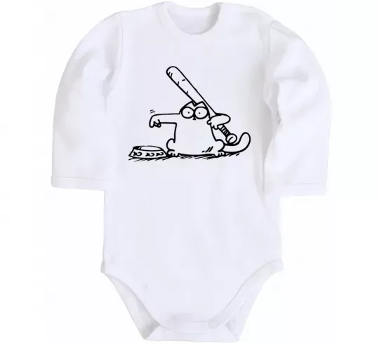 Дитячий бодік Need some food Білий фото