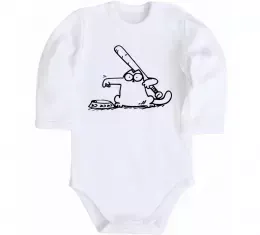 Дитячий бодік Need some food Білий фото