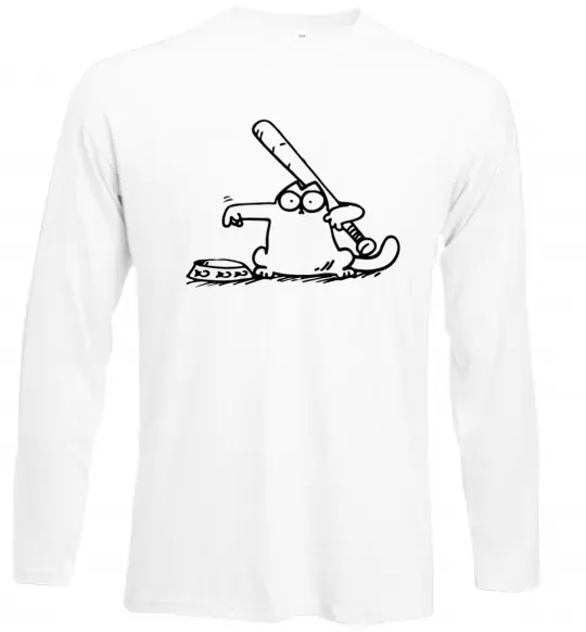 Лонгслив Need some food Белый фото