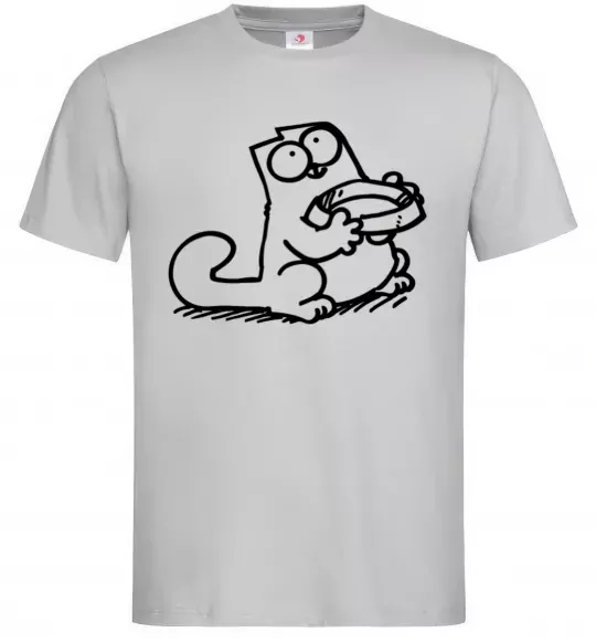 Чоловіча футболка Give me food Сірий фото