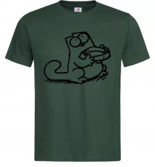 Чоловіча футболка Give me food Темно-зелений фото