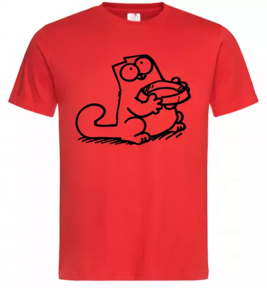 Чоловіча футболка Give me food Червоний фото