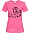 Женская футболка Give me food Ярко-розовый фото