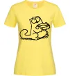 Женская футболка Give me food Лимонный фото