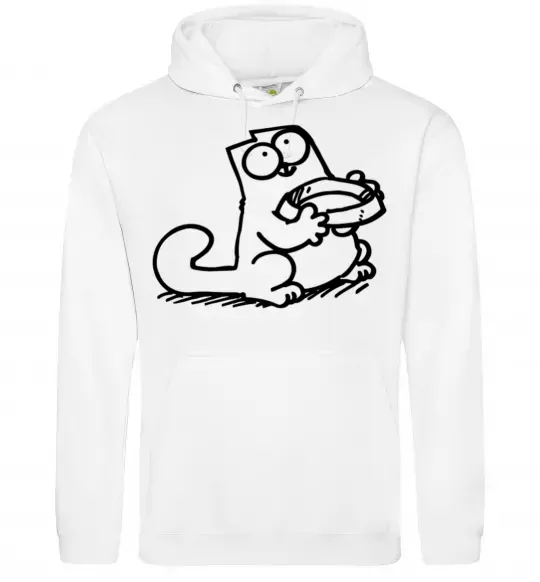 Женская толстовка (худи) Give me food Белый фото