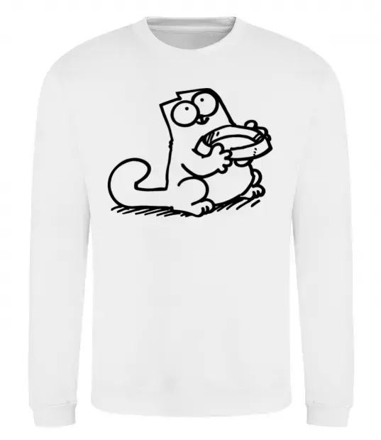 Світшот Give me food Білий фото