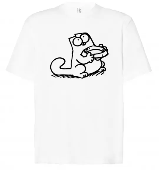 Футболка Оверсайз Give me food Белый фото