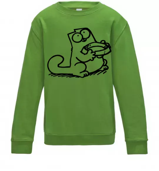 Детский Свитшот Give me food Лаймовый фото