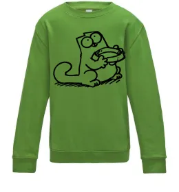 Детский Свитшот Give me food Лаймовый фото