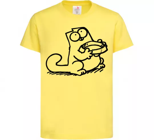 Дитяча футболка Give me food Лимонний фото