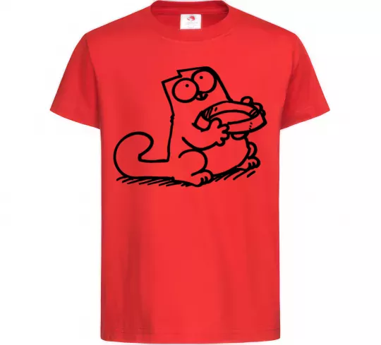 Дитяча футболка Give me food Червоний фото