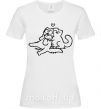 Жіноча футболка Love cat Білий фото