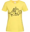 Женская футболка Love cat Лимонный фото