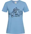 Женская футболка Love cat Голубой фото