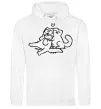 Мужская толстовка (худи) Love cat Белый фото